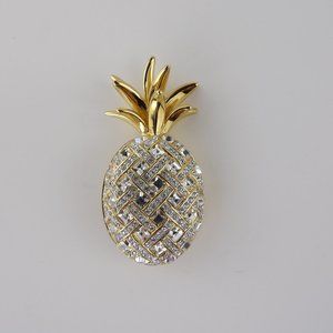 Swarovski Crystal Pineapple Pin Brooch